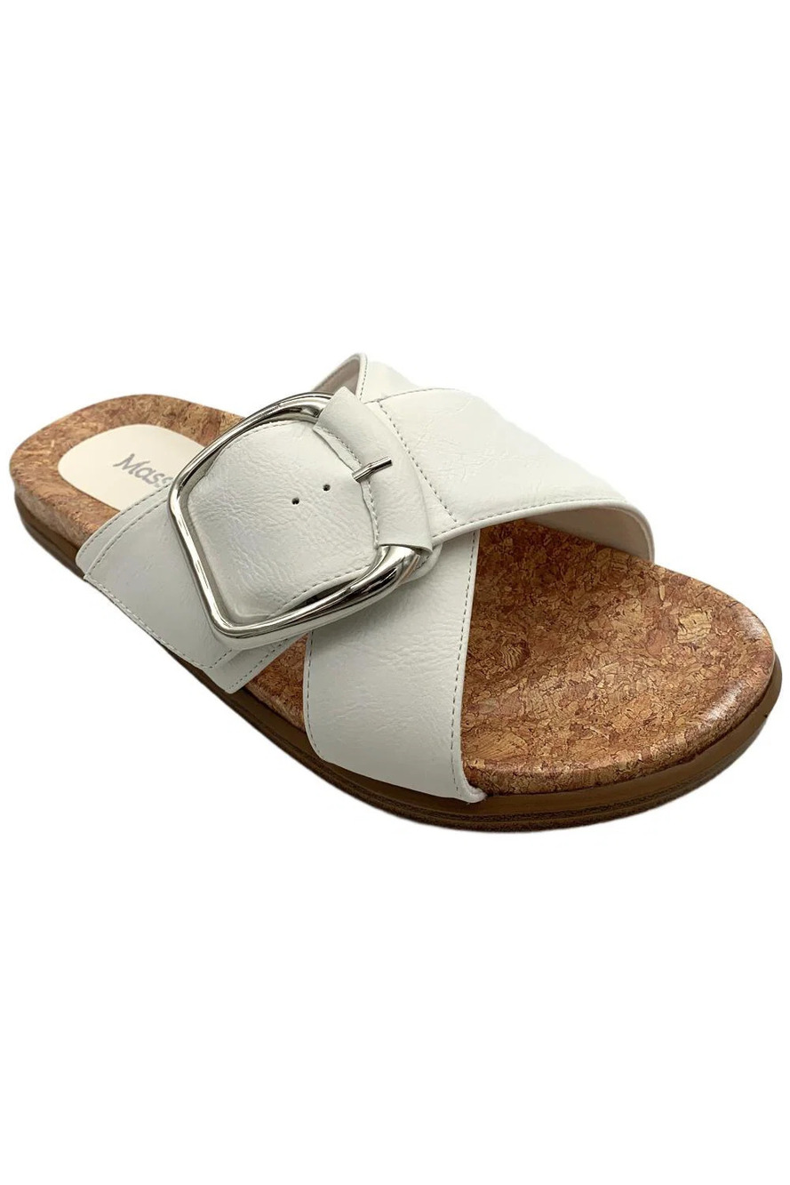 Masseys Women's Caitlyn Sandal White - Wide